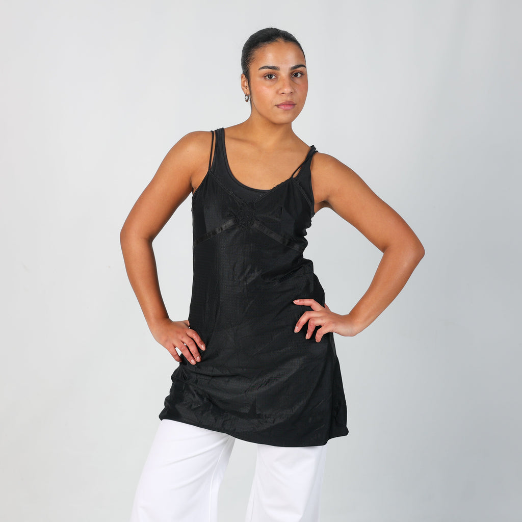 Black Y2K Slip Dress (M)