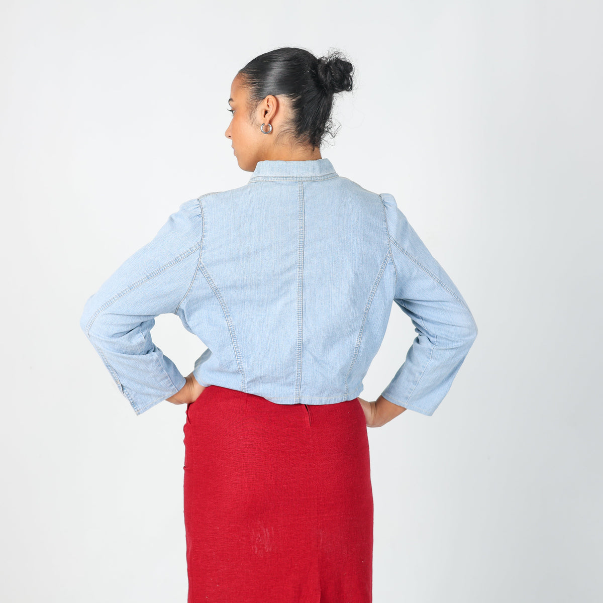 Light Blue Y2K Tweans Denim Jacket (L)
