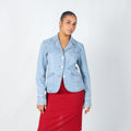 Light Blue Y2K Miss Dolce Denim Jacket (L)