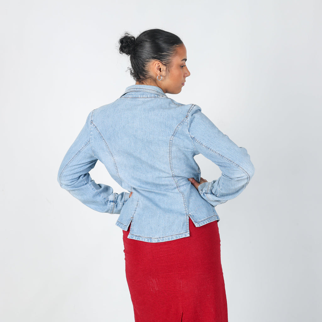 Light Blue Y2K Miss Dolce Denim Jacket (L)