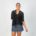 Black Y2K Made in Italy Blouse (M)