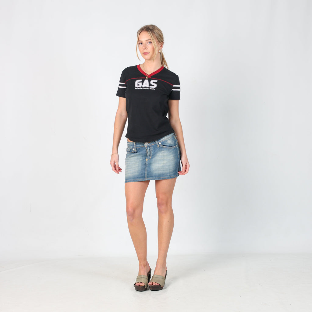 Blue Y2K EXTYN Italia Denim Mini Skirt (S)