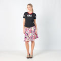 Black Y2K Made in Italy Woven Midi Skirt (S)