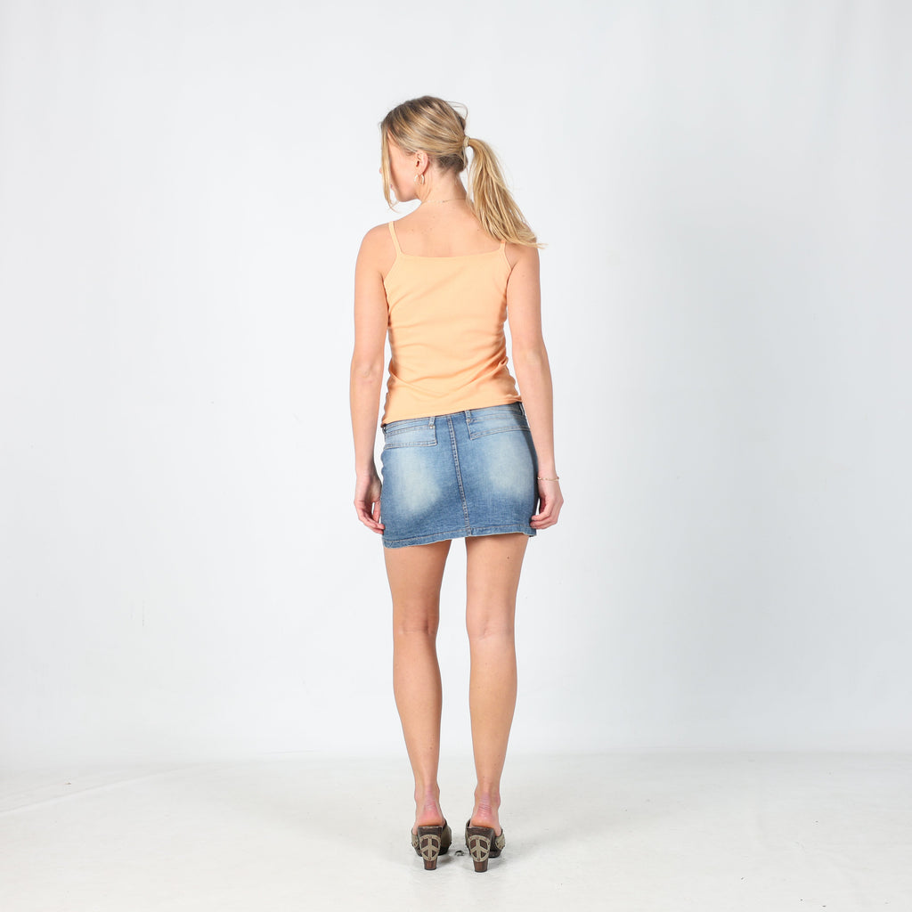 Blue Y2K Denim Mini Skirt (S)