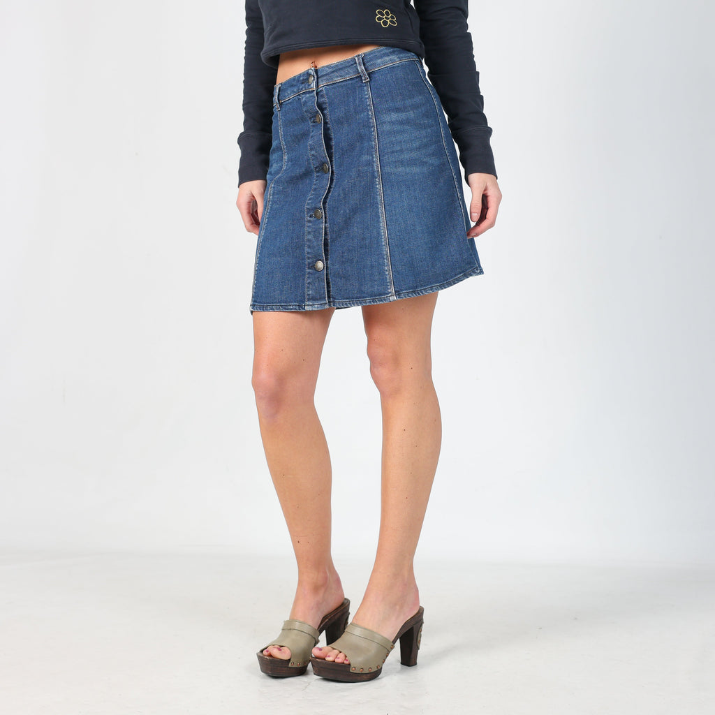 Blue Y2K GAS Denim Mini Skirt (XS)