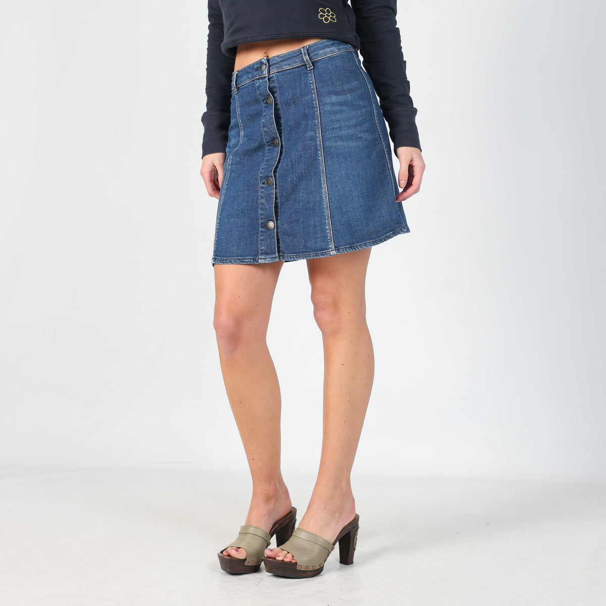 Blue Y2K GAS Denim Mini Skirt (XS)