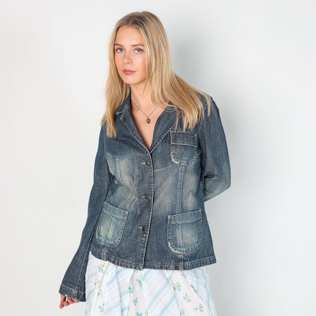 Blue Y2K Killer Loop Denim Jacket (M)