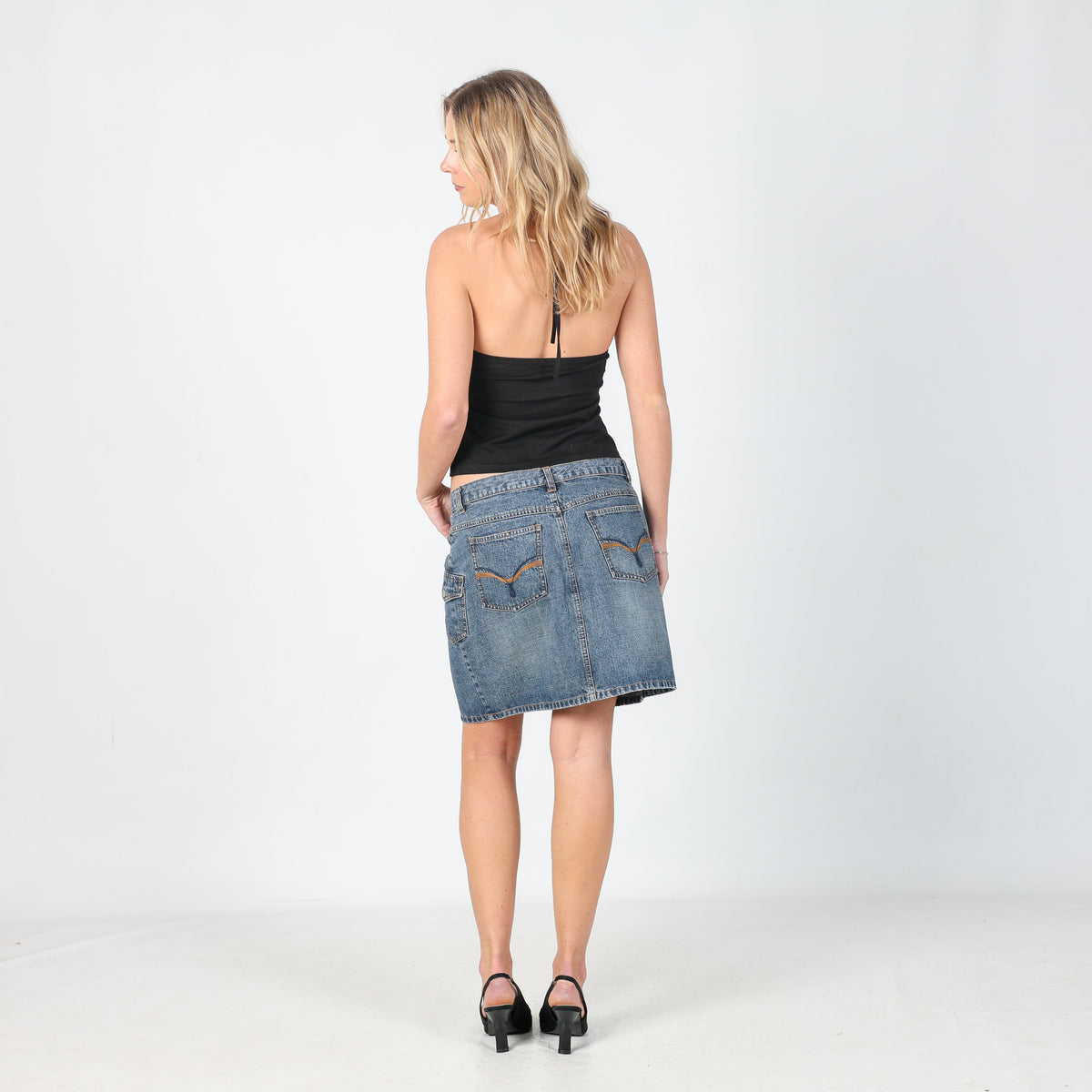 Blue Y2K Oviesse Denim Mini Skirt (M)