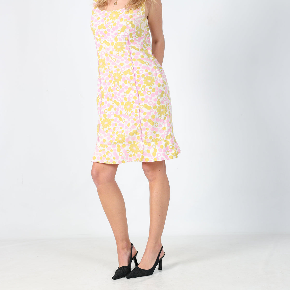 Baby Pink Y2K Max&Co. Woven Midi Dress (M)
