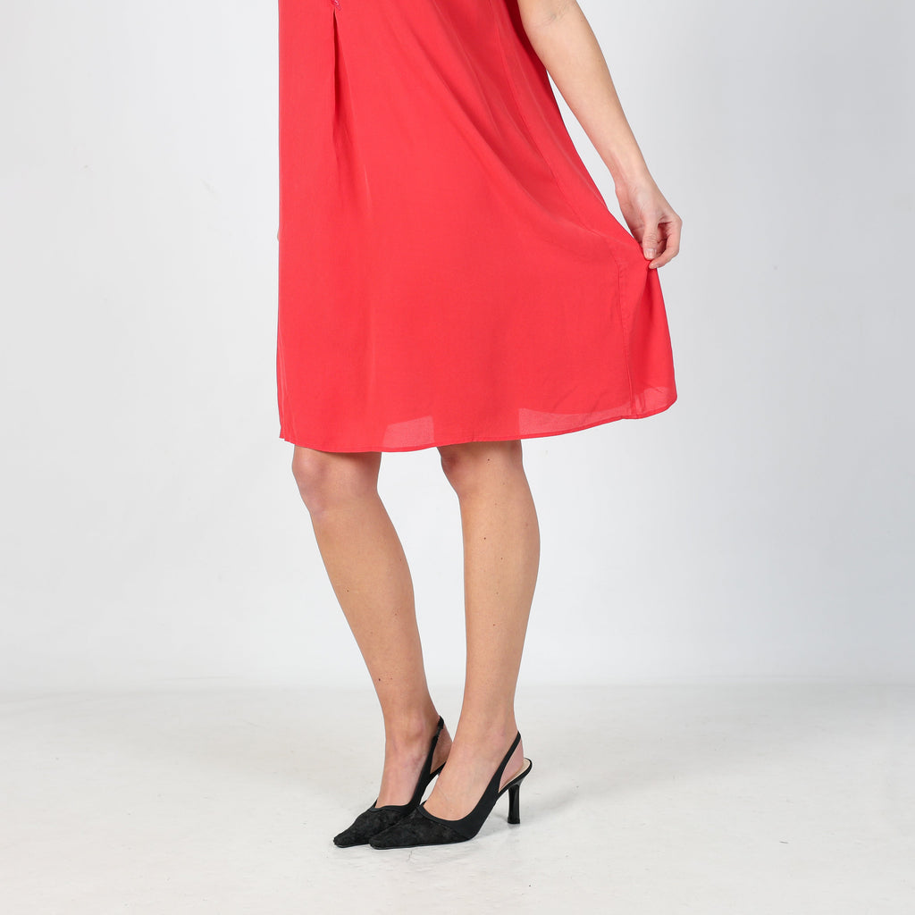 Baby Pink Y2K Malizia Woven Midi Dress (M)