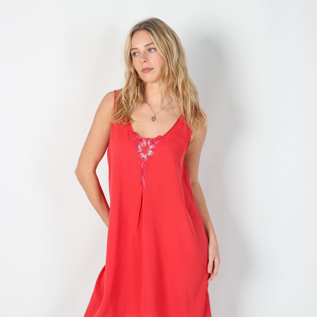 Baby Pink Y2K Malizia Woven Midi Dress (M)