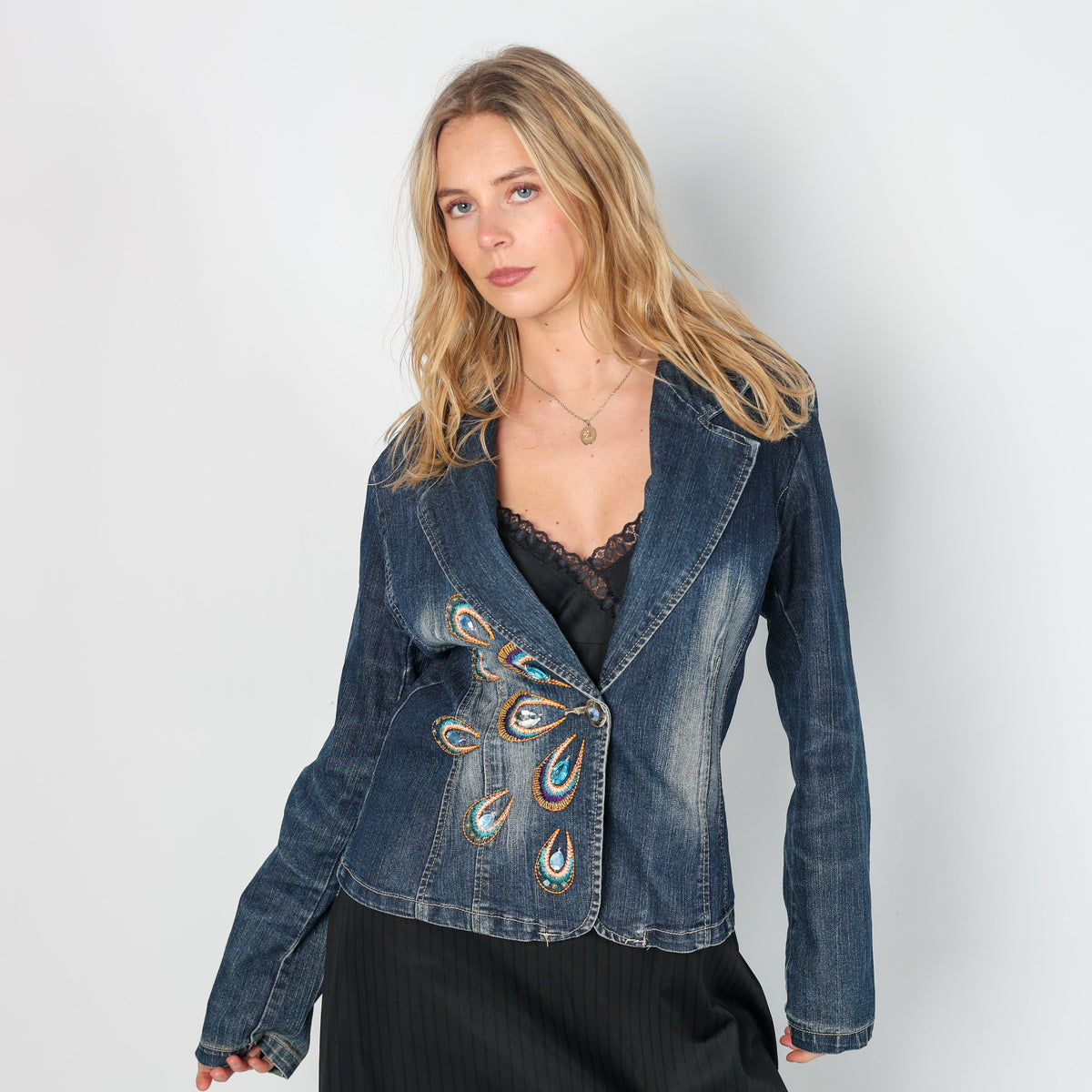 Blue Y2K XFN Denim Jacket (L)