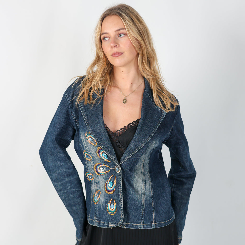 Blue Y2K XFN Denim Jacket (L)
