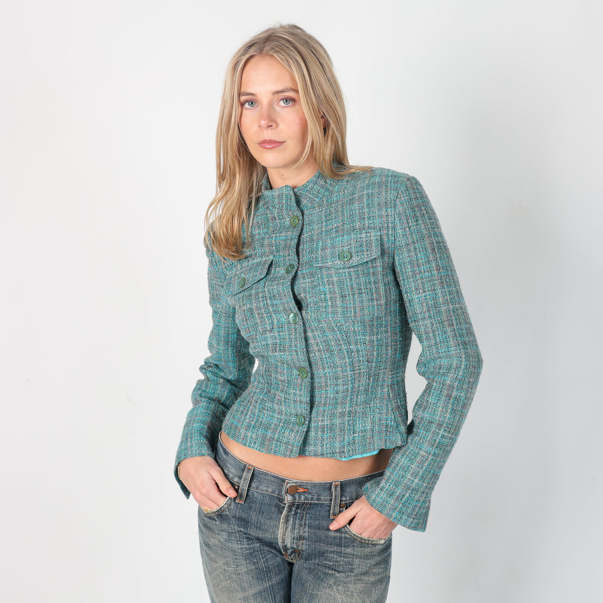 Turquoise 90s Motivi Blazer (S)