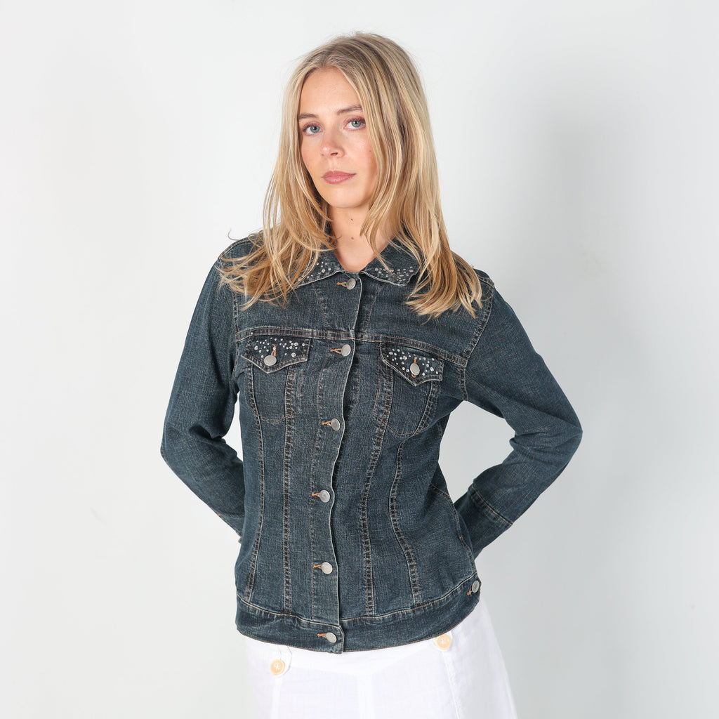 Blue 90s Glam Denim Jacket (M)