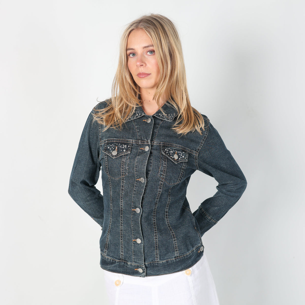 Blue 90s Glam Denim Jacket (M)