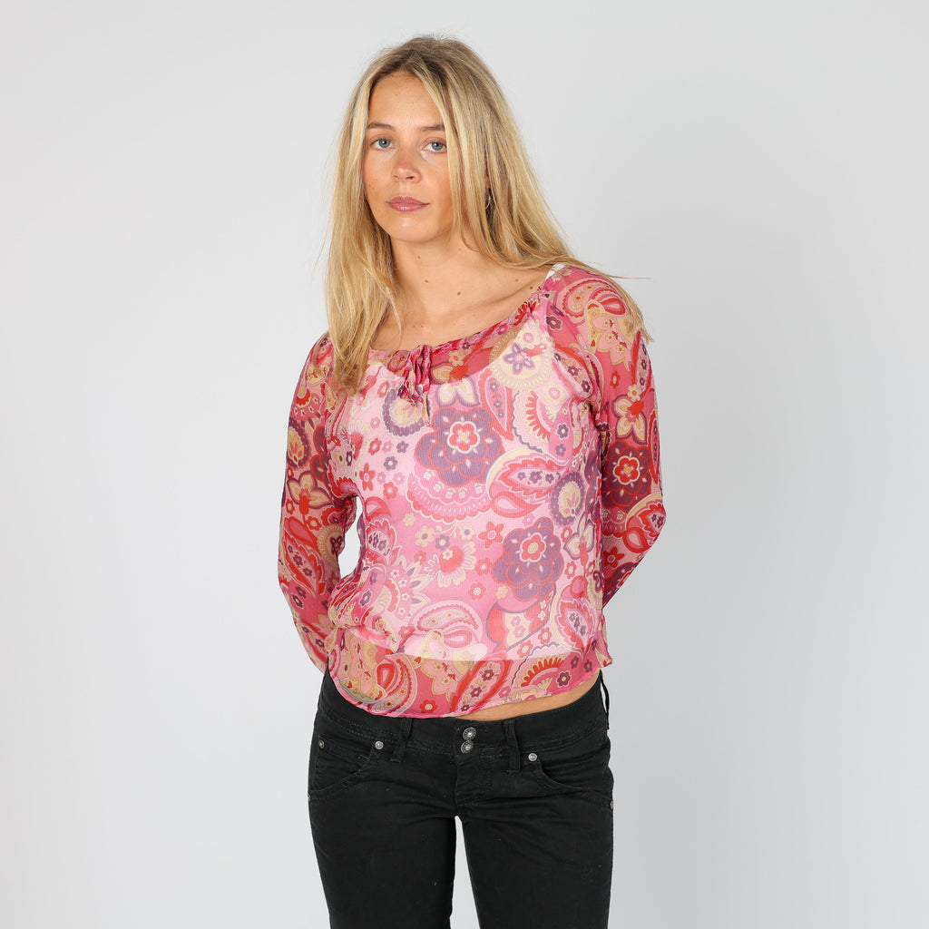 Pink Y2K Blouse (S)