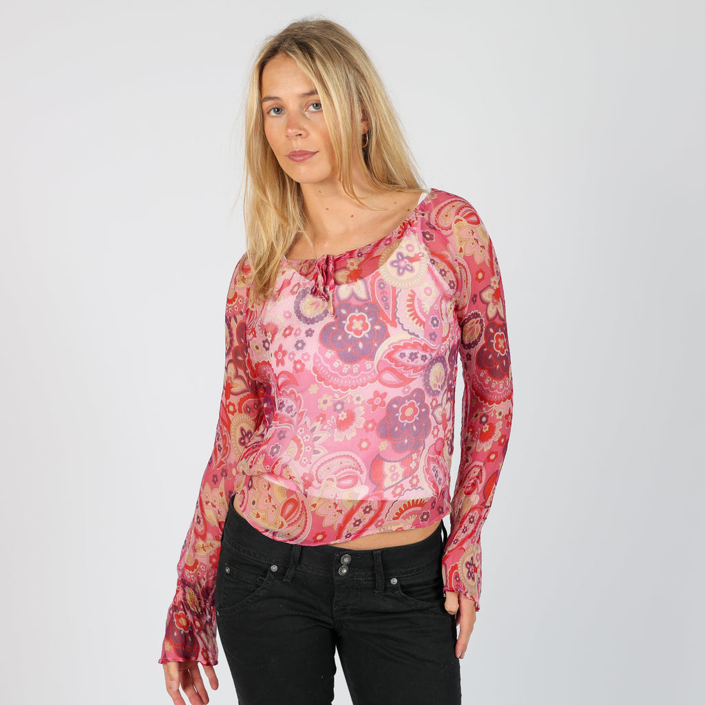 Pink Y2K Blouse (S)