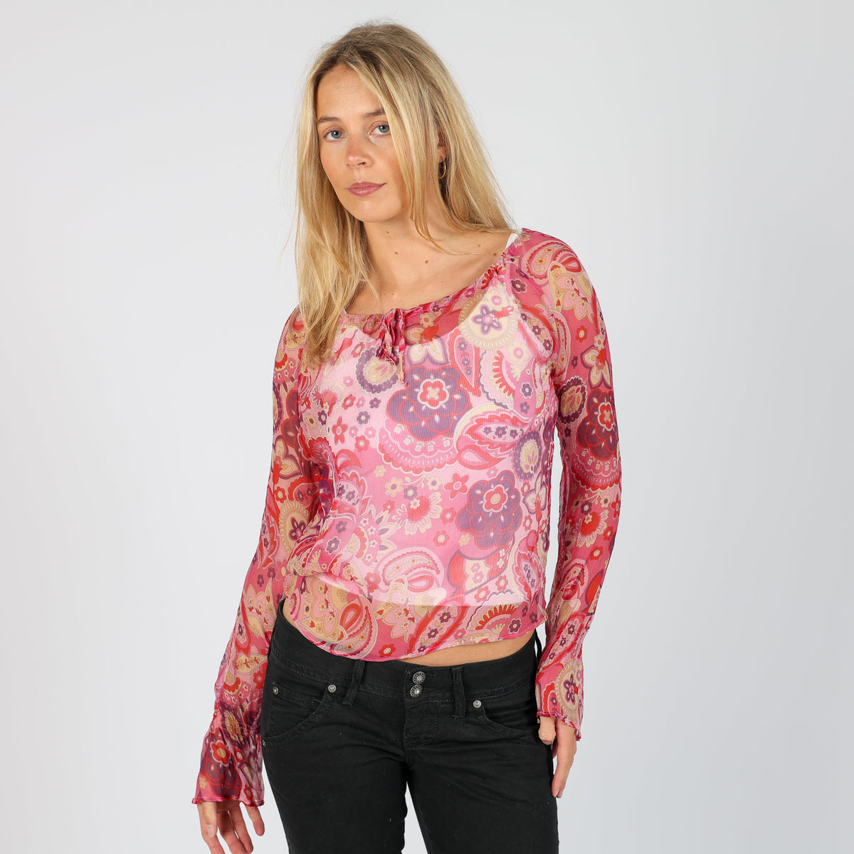 Pink Y2K Blouse (S)
