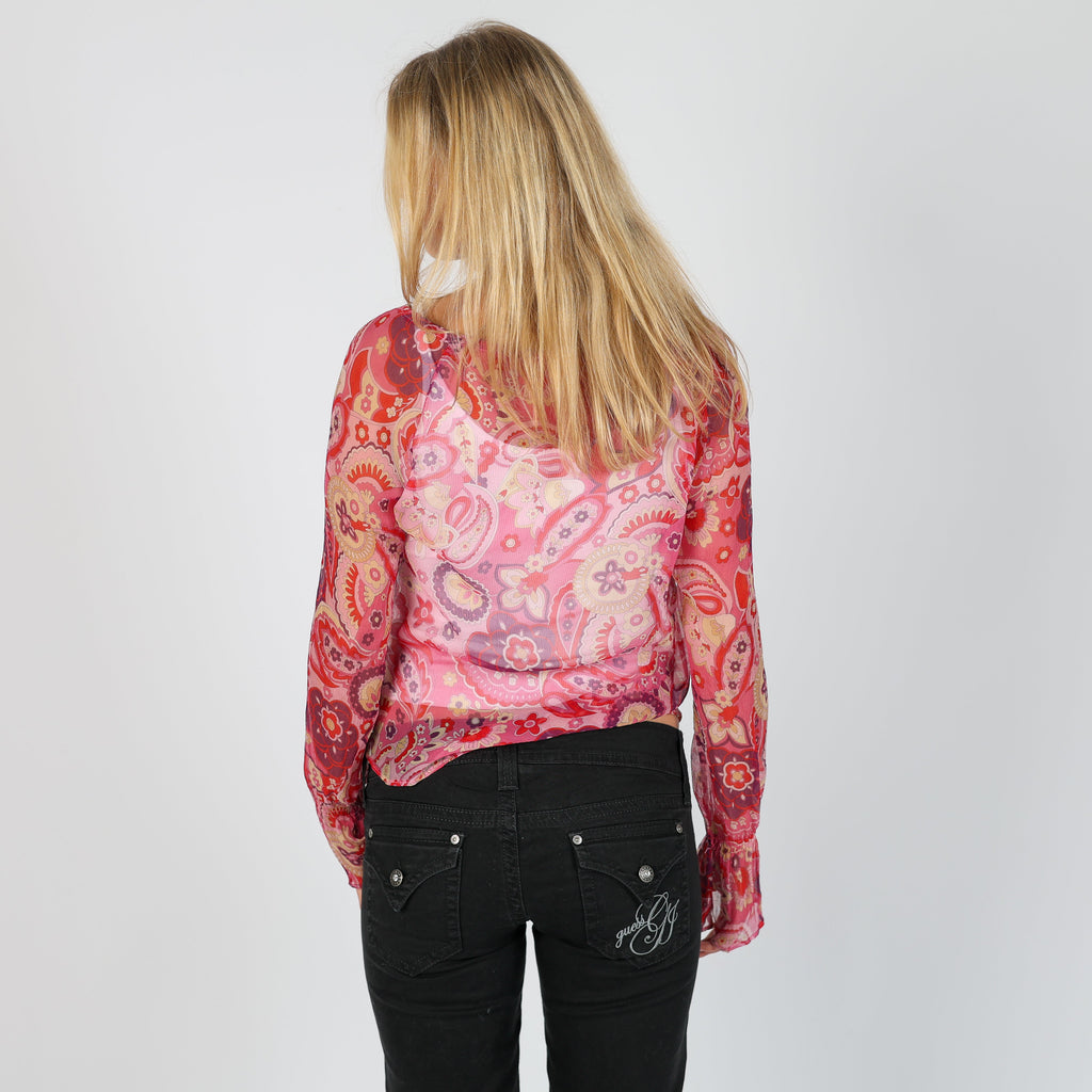 Pink Y2K Blouse (S)