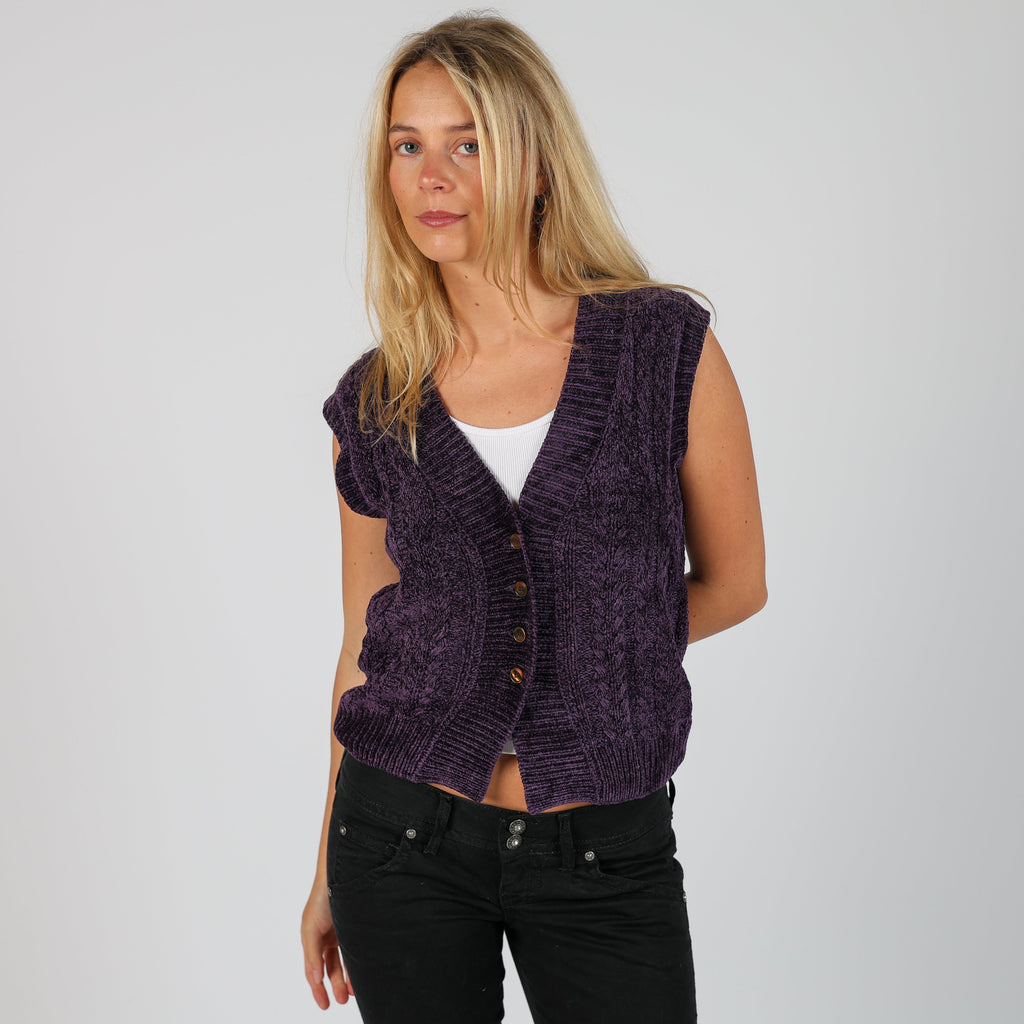 Purple Y2K Trussardi Knitted Jumper (M)