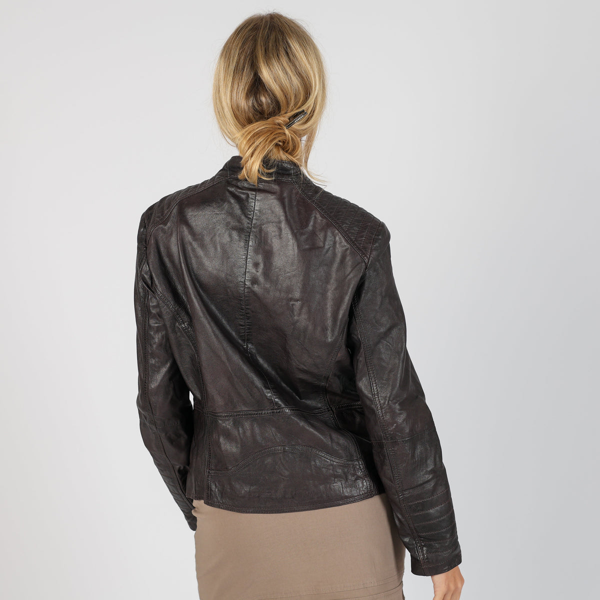 Purple Y2K Manguun Leather Jacket (L)