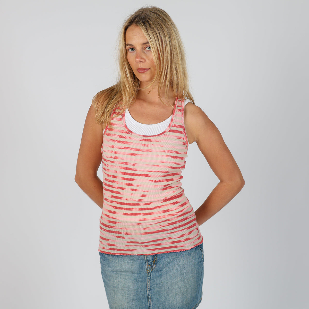 Beige Y2K Guess Jeans Cami (XS)