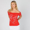 Red Y2K Miss Ribellina Baby Tee (S)