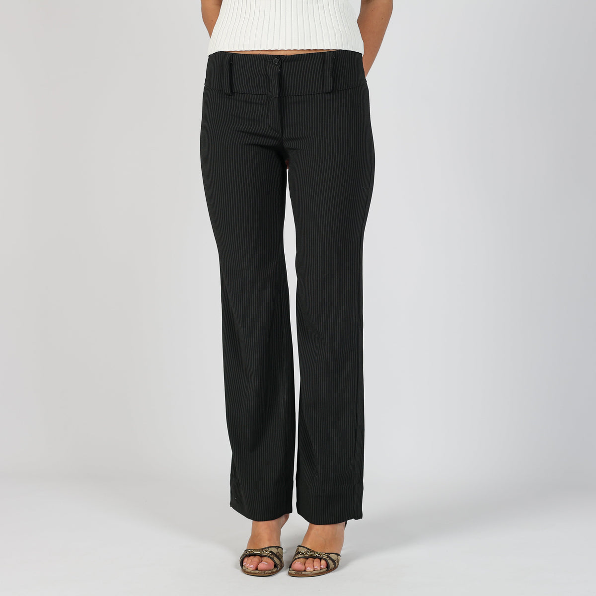 Black Y2K Formal Trousers (XS)