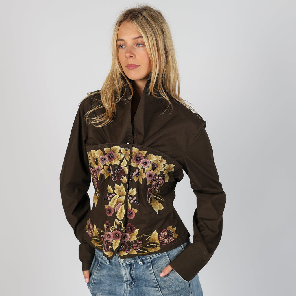 Brown Y2K Nara Camicie Shirt (L)