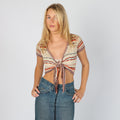 Beige Y2K Mexx Knitted Top (XS)