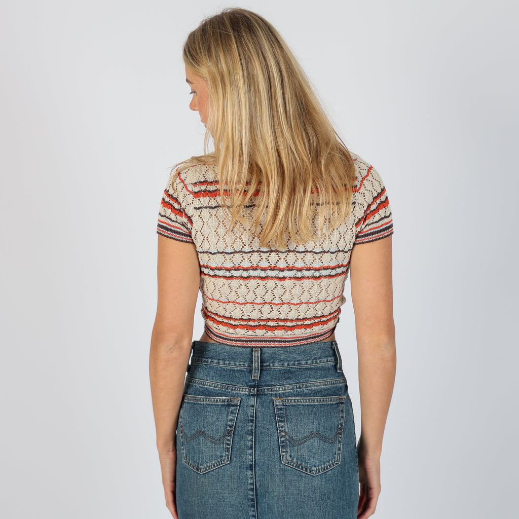 Beige Y2K Mexx Knitted Top (XS)