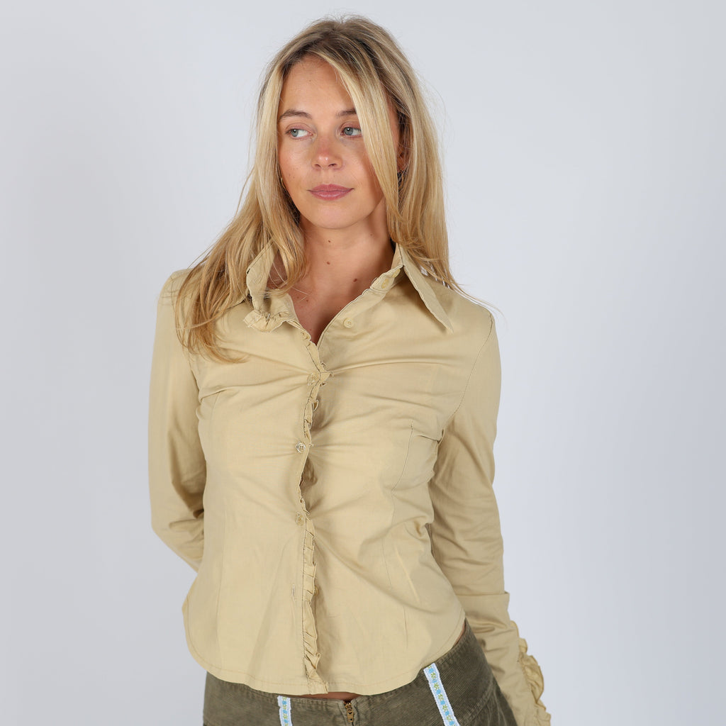 Beige 90s Made in Italy Shirt (S)