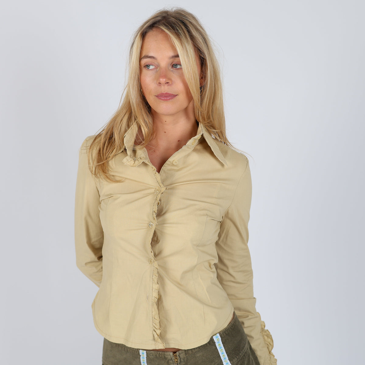 Beige 90s Made in Italy Shirt (S)