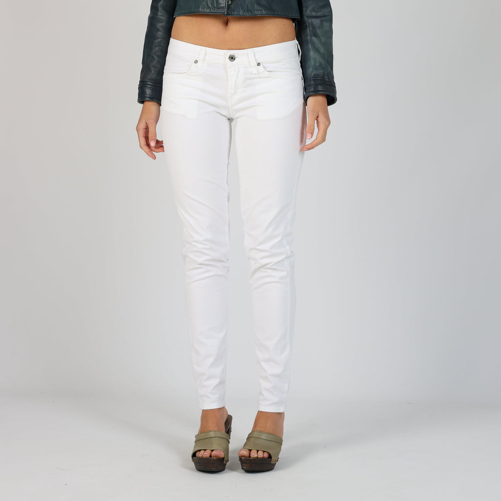 White Y2K Fiorucci Straight Jeans (XS)