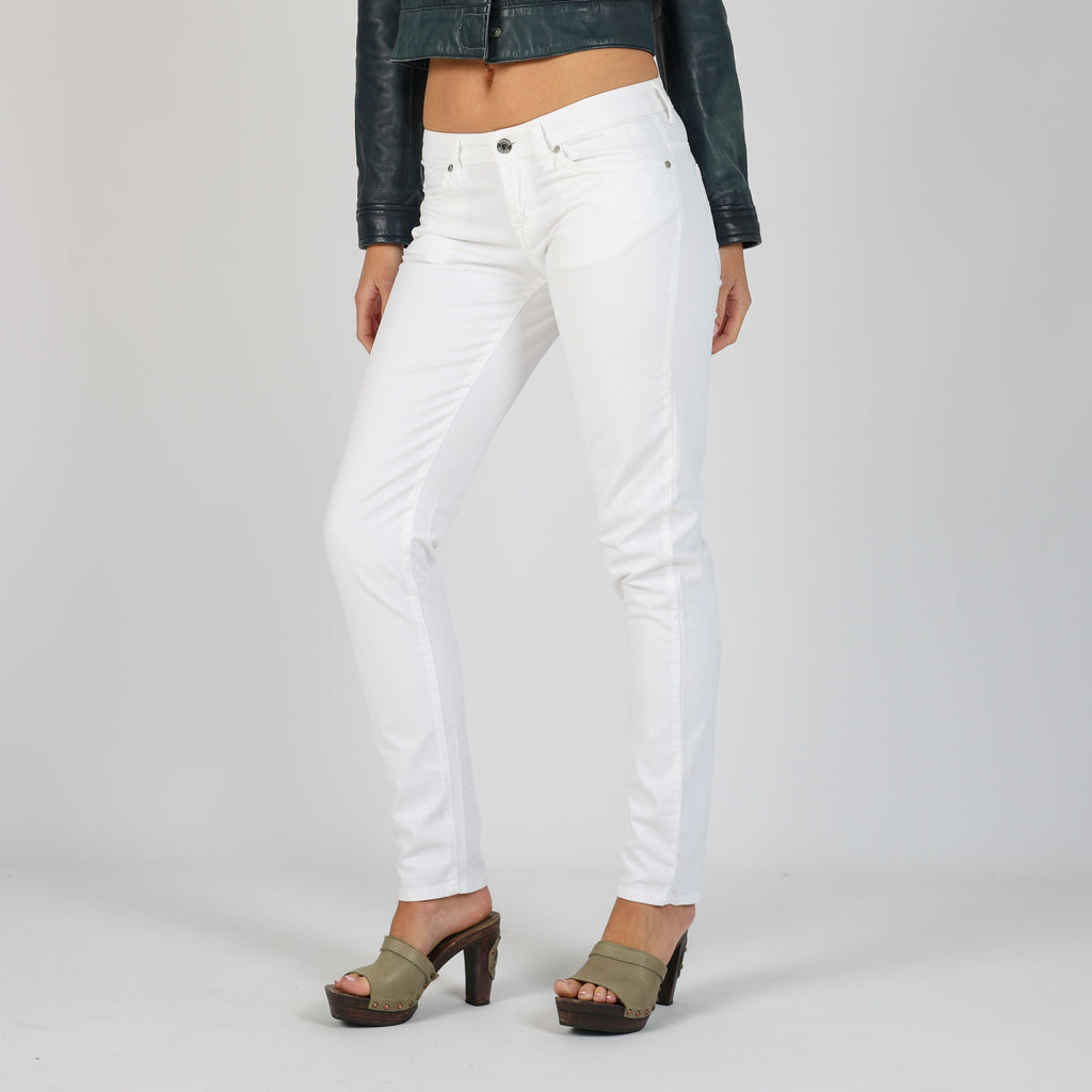 White Y2K Fiorucci Straight Jeans (XS)