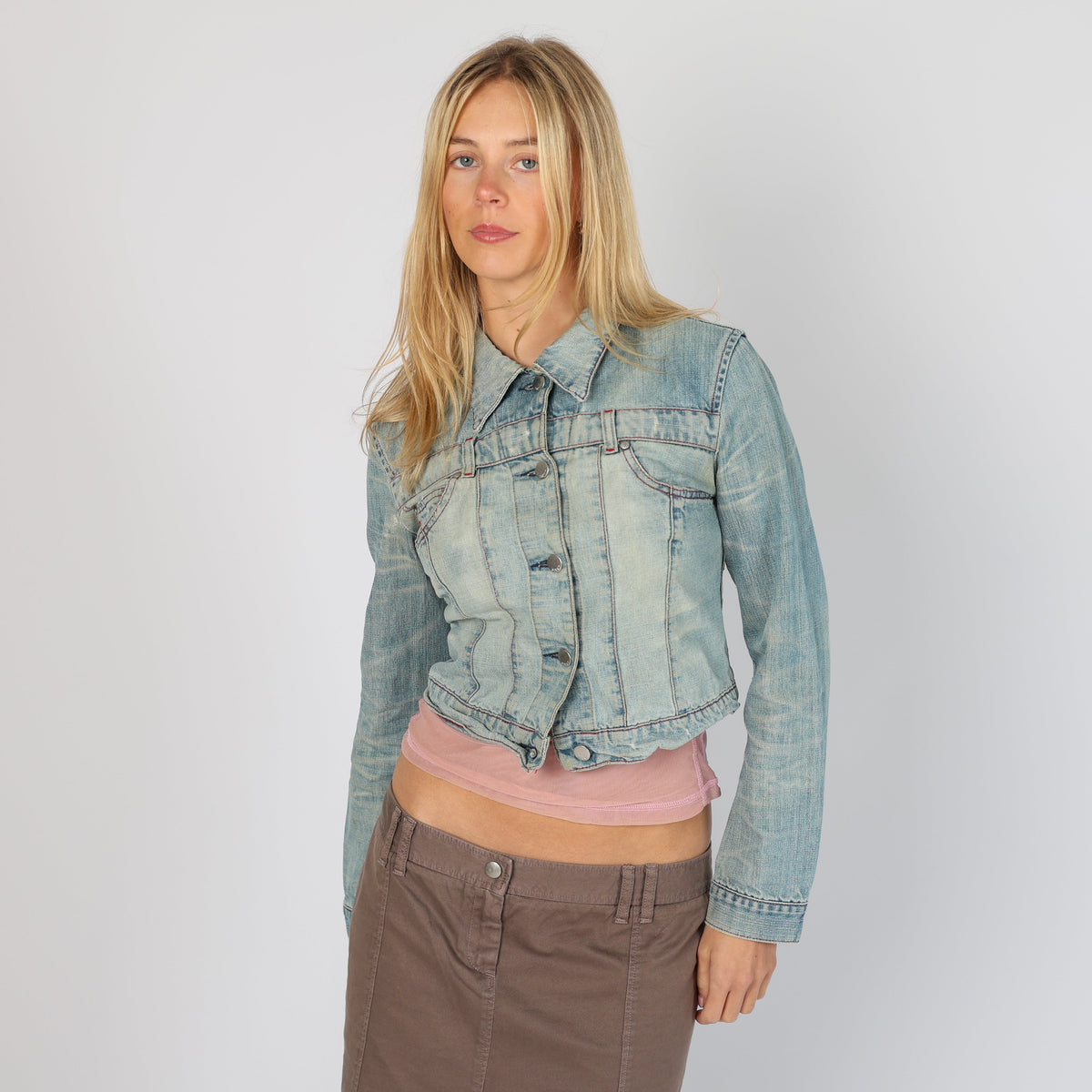 Light Blue Y2K Miss Sixty Denim Jacket (XS)