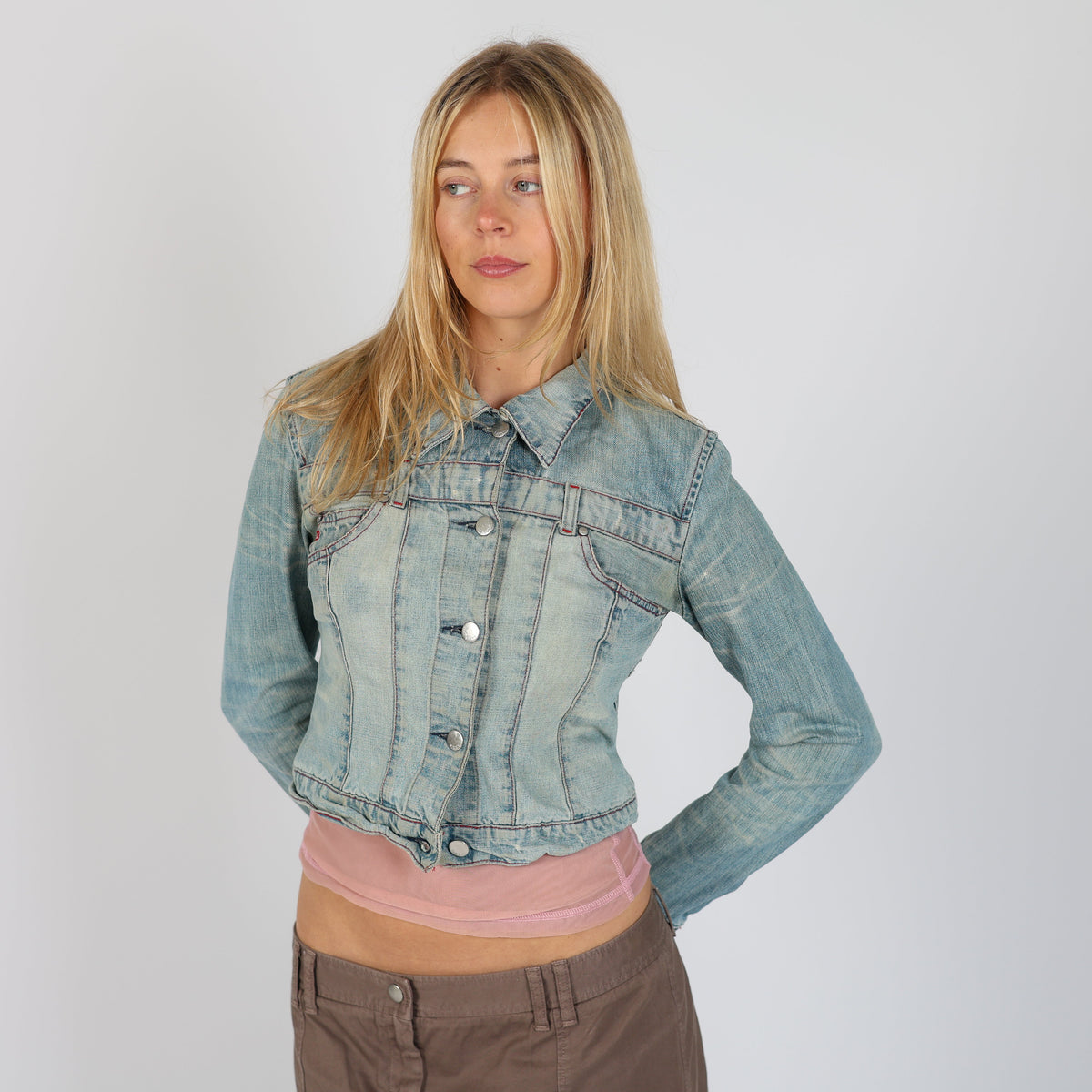 Light Blue Y2K Miss Sixty Denim Jacket (XS)