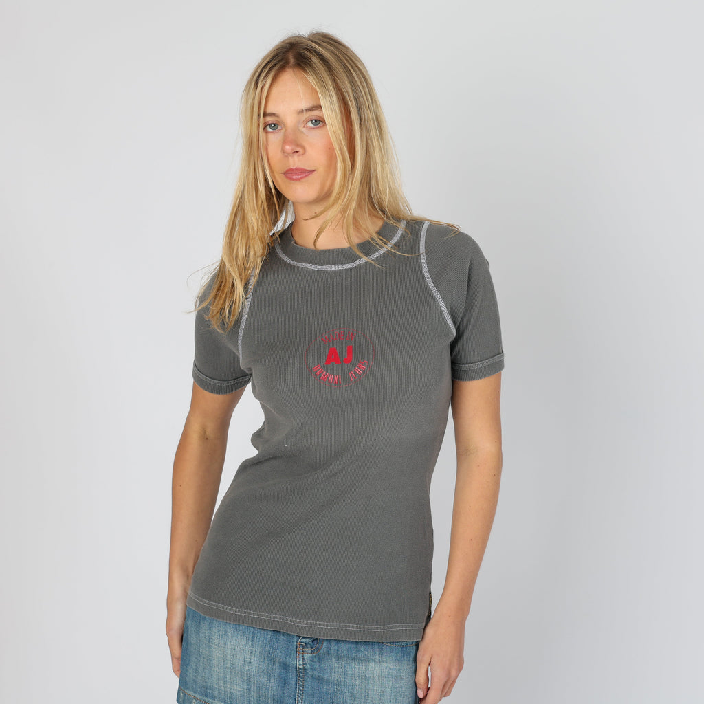 Grey Y2K Armani Jeans T-shirt (S)