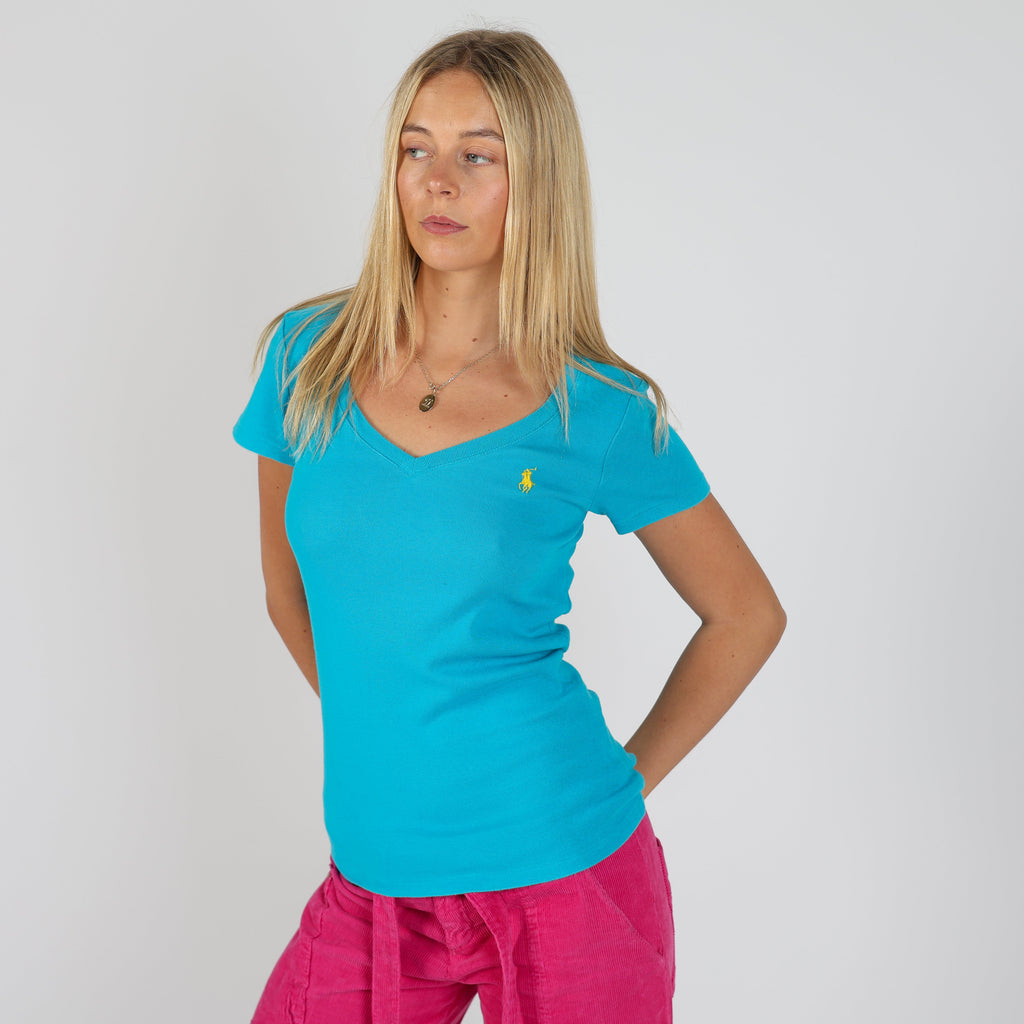 Turquoise 90s Polo Sport Ralph Lauren T-shirt (S)