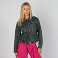 Blue Y2K Key Word Denim Jacket (M)