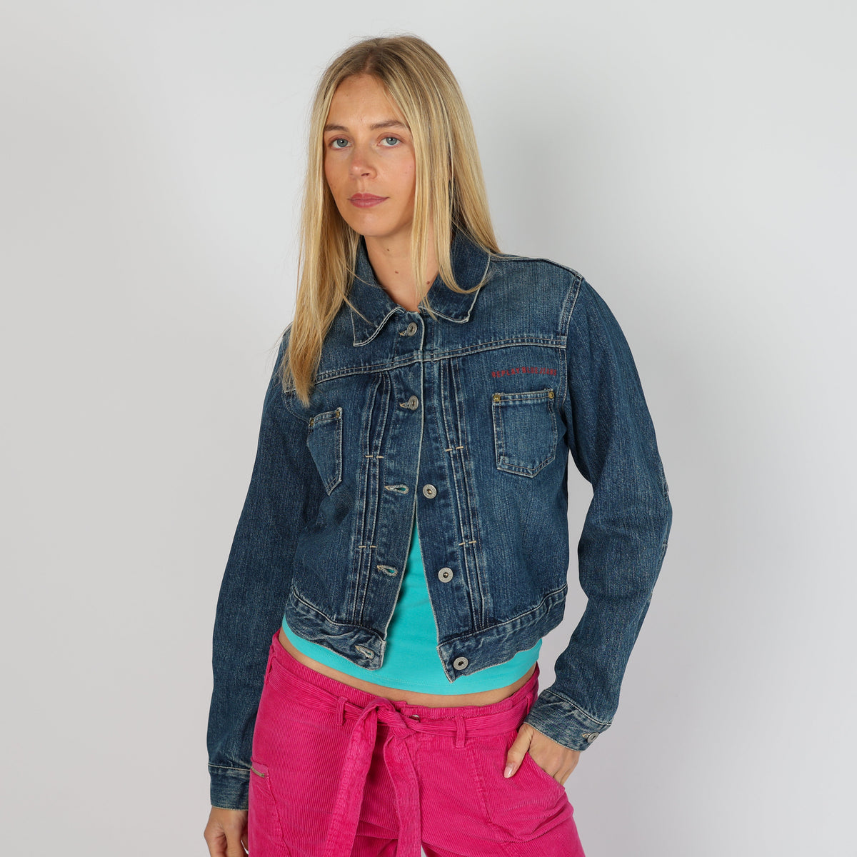 Blue Y2K Replay Denim Jacket (M)