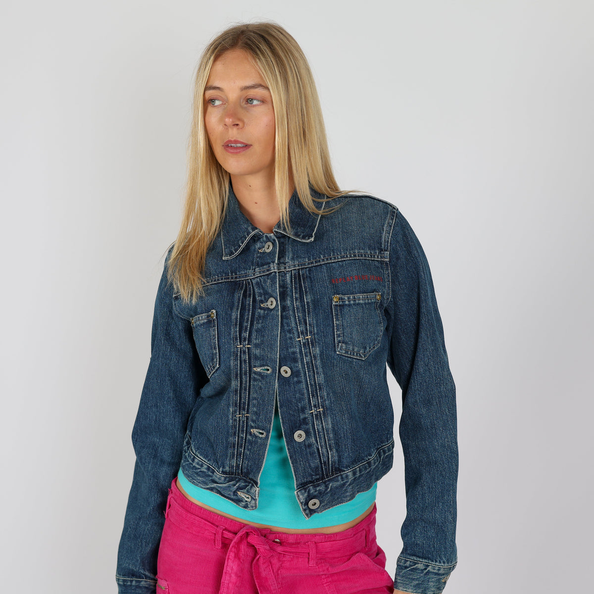 Blue Y2K Replay Denim Jacket (M)