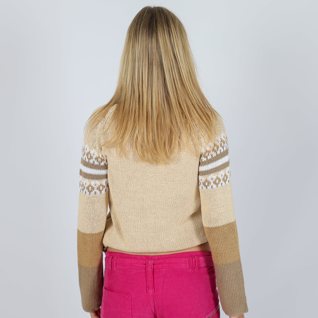 Bronze Y2K Elisa Immagine Knitted Jumper (M)