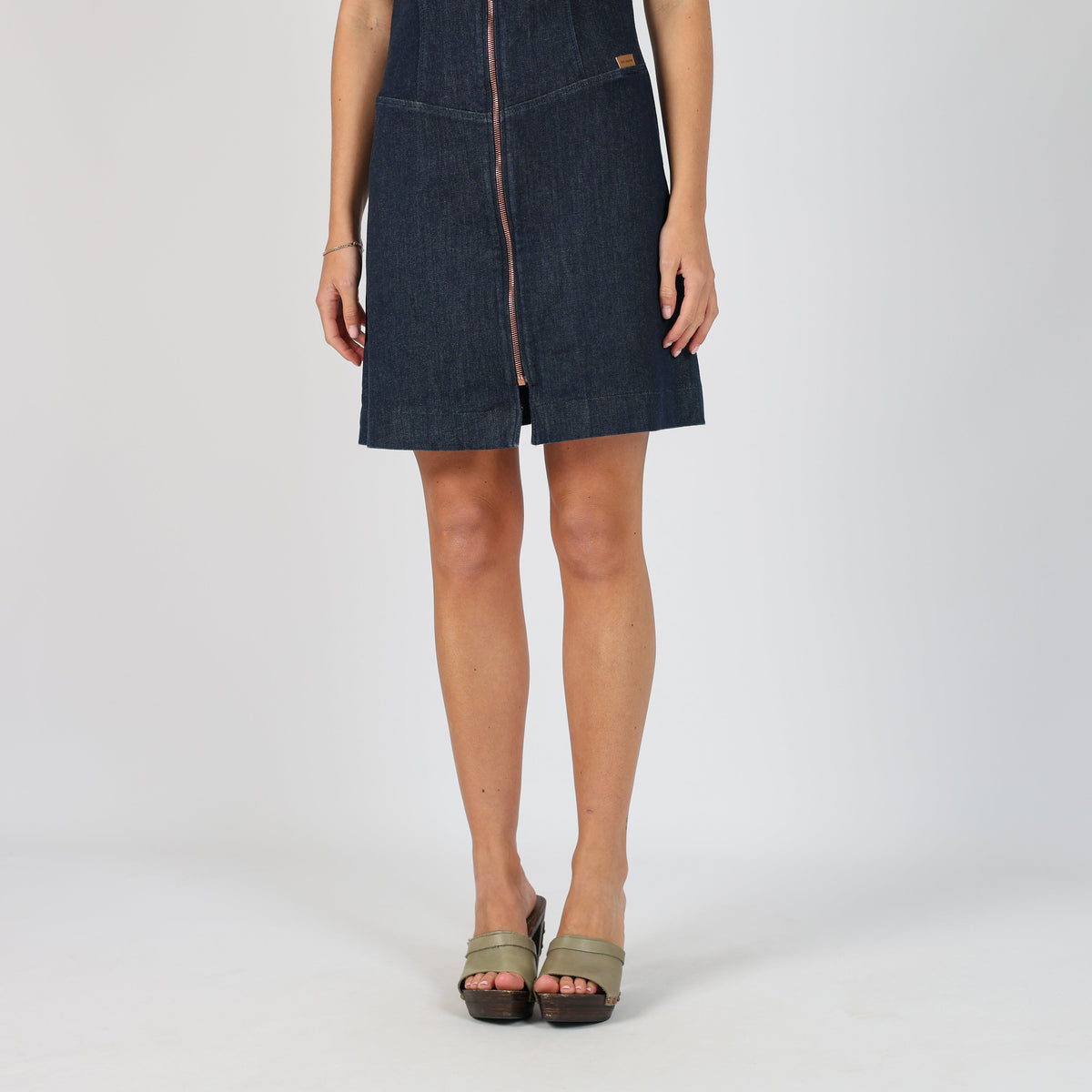 Blue 90s Cop Copine Denim Midi Dress (S)