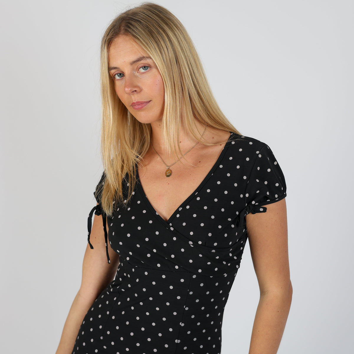 Black 90s Printed Woven Midi Dress (M)