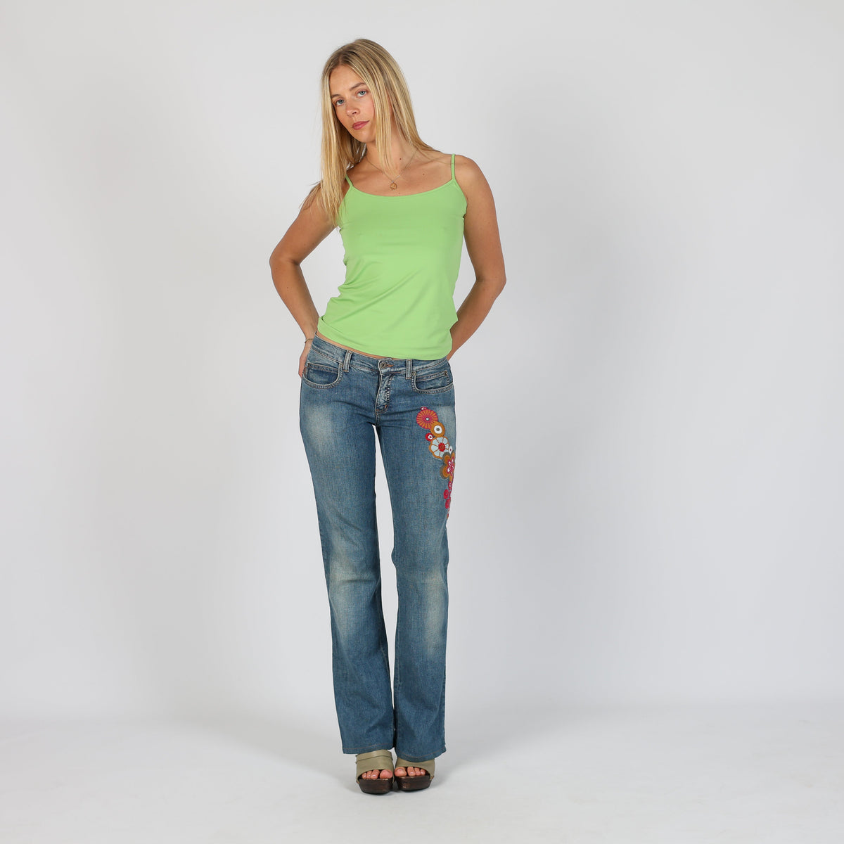Light Blue 90s Moschino Straight Jeans (XS)