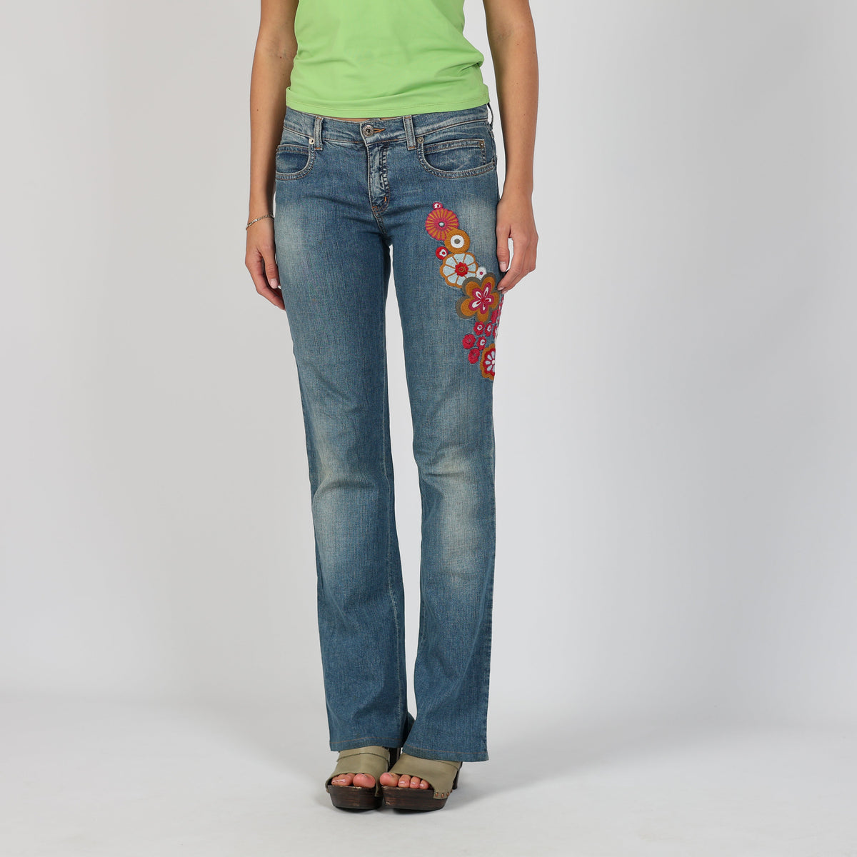 Light Blue 90s Moschino Straight Jeans (XS)
