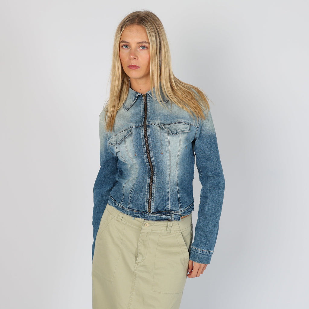 Light Blue Y2K Easy Denim Jacket (S)