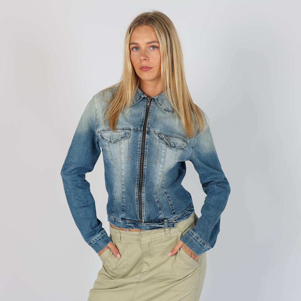 Light Blue Y2K Easy Denim Jacket (S)